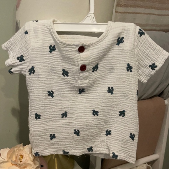 Baby Cactus Outfits Unisex Cotton Linen Tops & Bloomer Shorts set like new - Picture 8 of 12